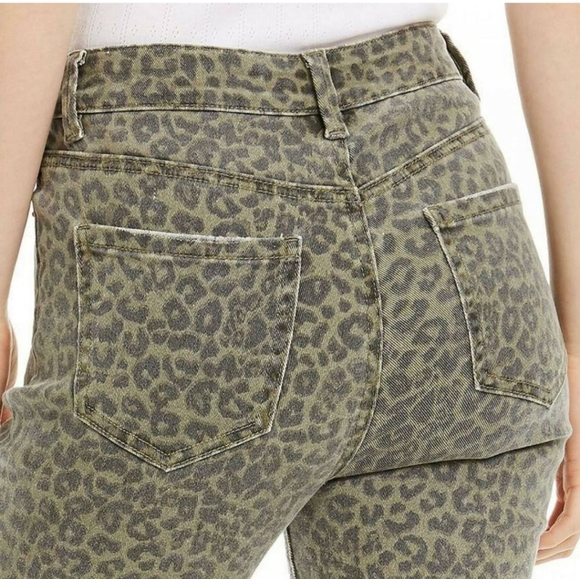NWT Women's Indigo Rein Leopard Print Skinny Jeans - Picture 6 of 8